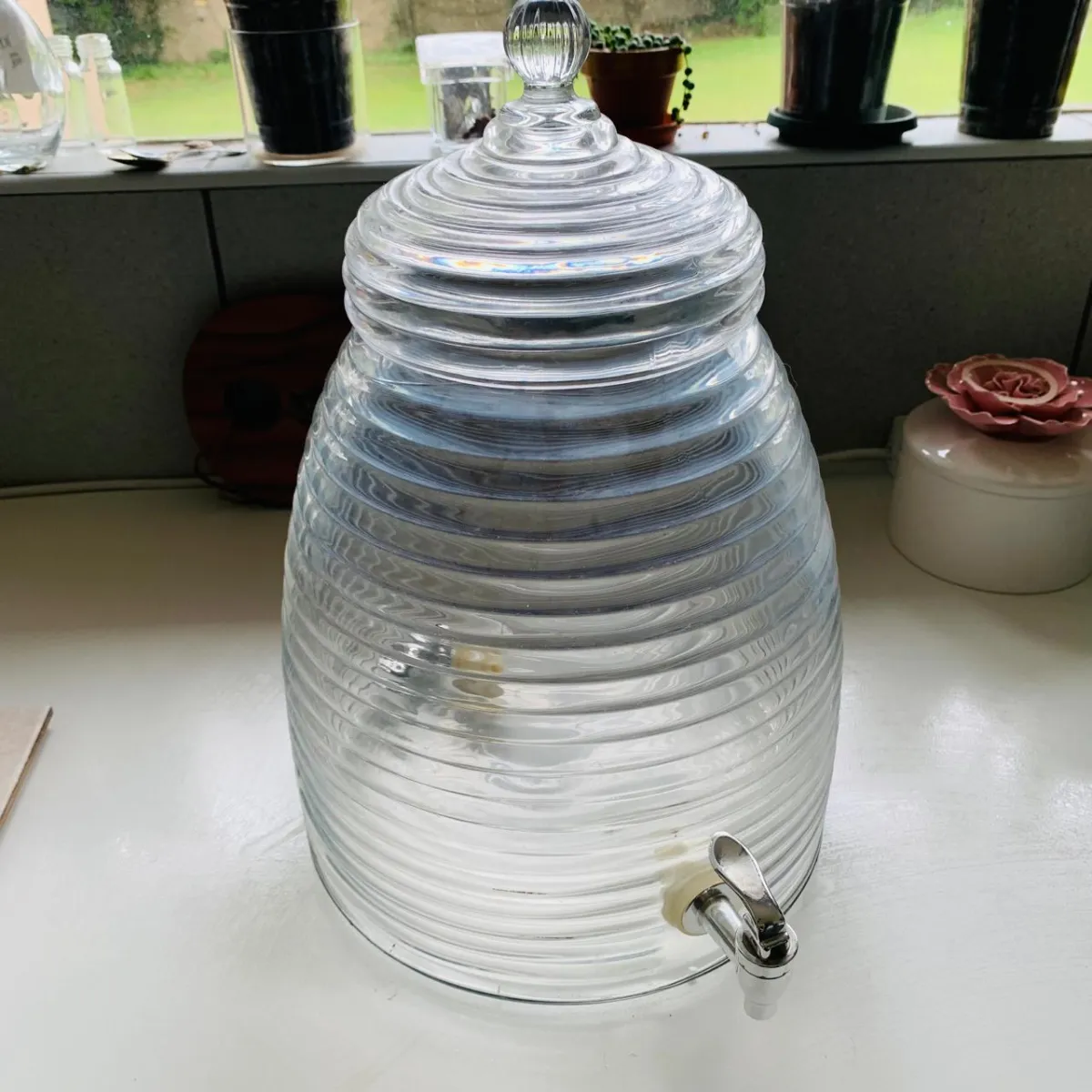 Large Glass Juice Dispenser