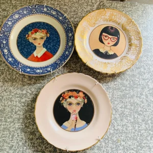 Face Decorative Plates - Set of 3